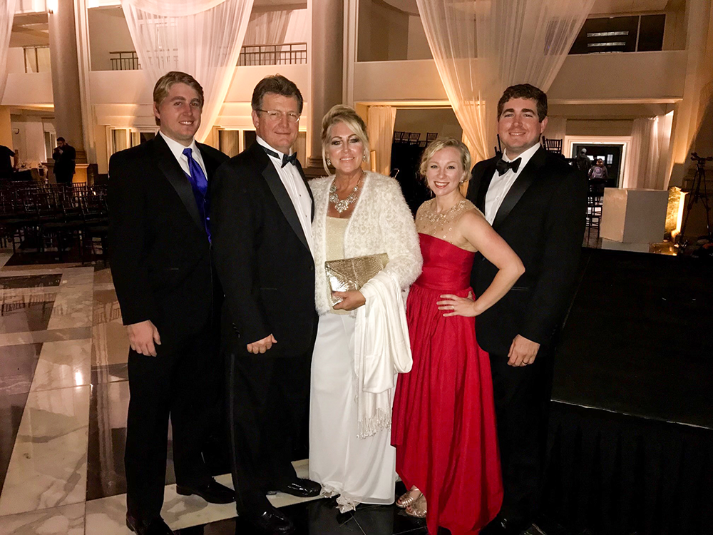 the bradford family at a formal event