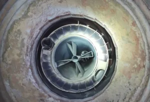 closeup of dirty burner tip