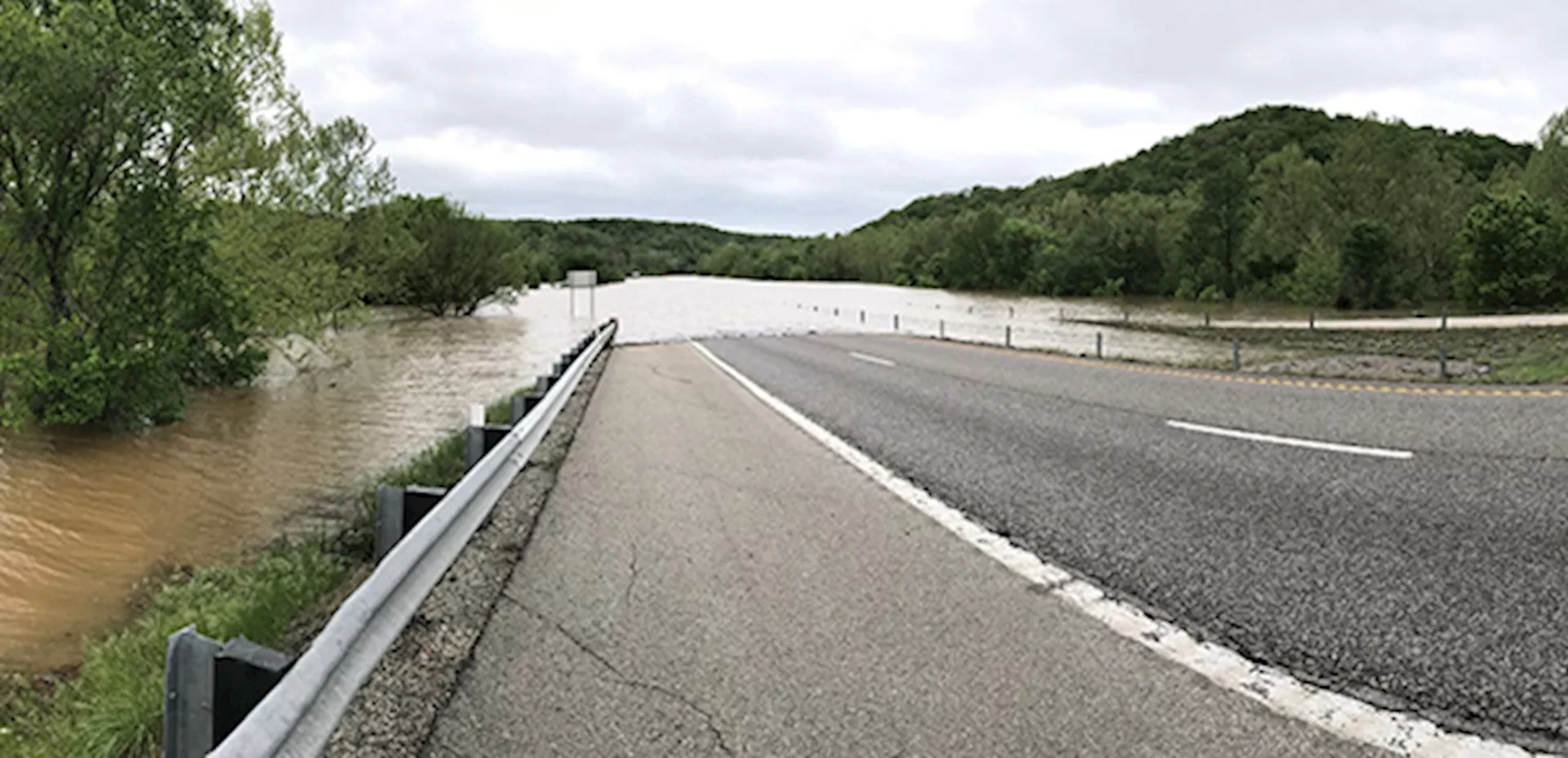 A flood in May 2017 caused 8 feet of flooding on one section of Interstate 44.