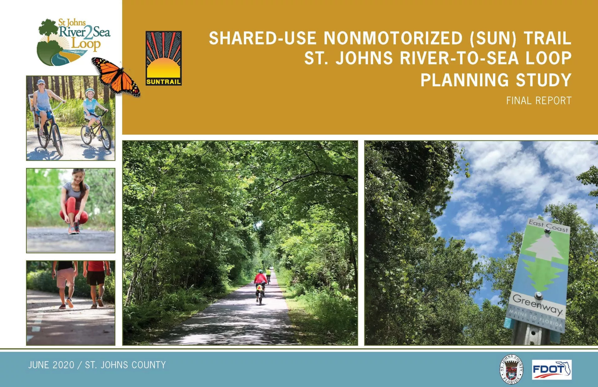 The Shared-use Non-motorized Trail – St. Johns River-to-Sea Loop Planning Study helped establish preferred routes to close a 26-mile gap of the 260-mile trail loop within St. Johns County.