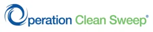 Operation Clean Sweep logo in blue and green