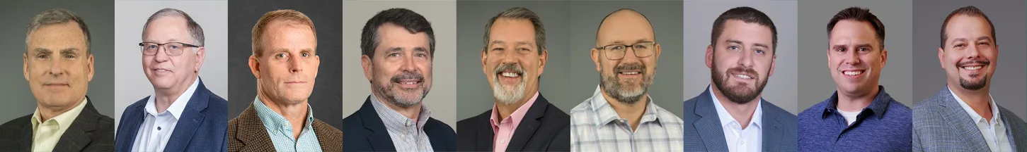 Horizontal collage of Hanson employee headshots